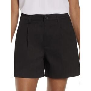 Banana Republic Cotton Pleated Black Shorts Relaxed Dressy Casual Ins 5" 8